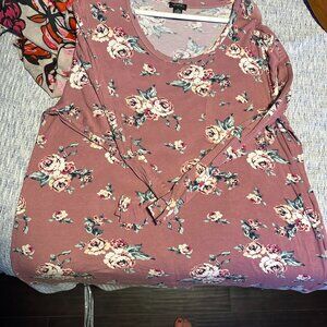 Justify Dusty Mauve Pocket Long sleeve shirt! Size 2x